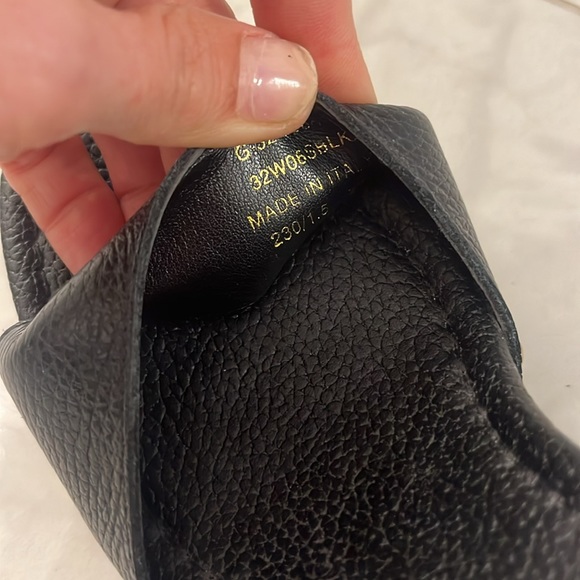 Beautiful made in Italy, pebbled, leather wood wedges - Picture 5 of 7